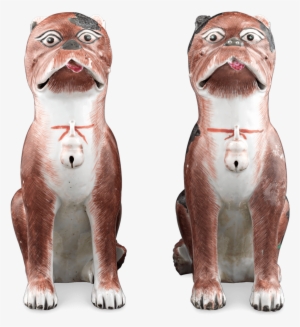 Porcelain Chinese Pug Dogs - Pug #654806