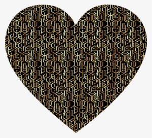 This Free Icons Png Design Of Gold Electronic Heart #654809