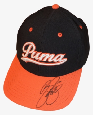 Rickie Fowler Autographed Puma Golf Hat Jsa - Puma Script Fitted Cap - Navy #655262