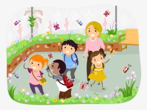 Teacher And Students On Field Trip #655490