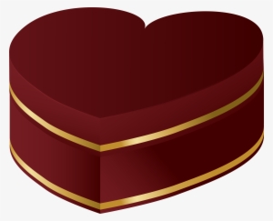 Red And Gold Heart Gift Png Clipart Image - Heart #656039