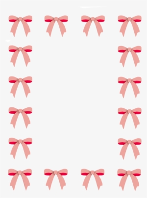 A Chess Board Border Made Into A Frame Border - Pink Bows Border #656097