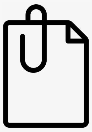 Thin File Document Attachment Paperclip Comments - Attach File Icon Png #656237