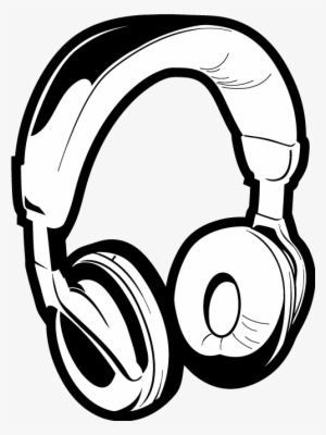 Clip Royalty Free Library Dj Clipart - Headphone Black And White #657375