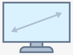 Drawn Tv Computer Monitor - Tv Screen Size Icon #658202
