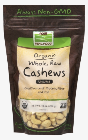 Cashews, Organic, Whole, Raw & Unsalted - Now Foods - Organic Whole Raw Cashews Unsalted - 10 #659038