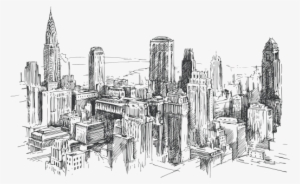 New York City Drawing Photo Print With Mount, 75x75 #659253 New York City Drawing Photo Print With Mount, 75x75 #659253