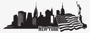 New York Skyline Decal Wall Decals Style And Apply - New York Skyline Decal - Lavender - 39in X 14in #659405
