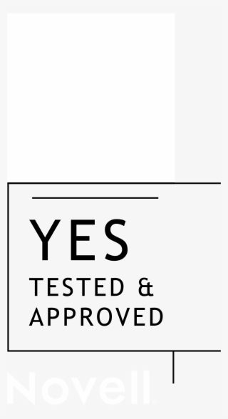 Novell Yes Logo Black And White #6500291