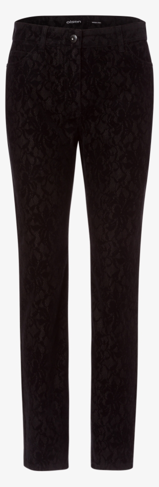 Velvet Trousers With Festive Motif #6503336
