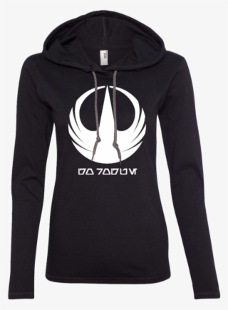 Rogue One White Logo Ladies Ls T-shirt Hoodie #6525266