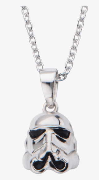 Womens Sterling Silver 3d Stormtrooper Helmet Necklace #6531919