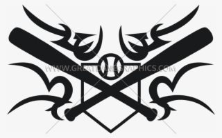 Tribal Baseball Bat & Plate Crest #6532643