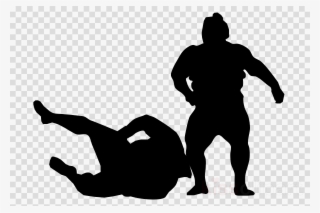 Silhouette Clipart Sumo Wrestlers Professional Wrestler #6535850
