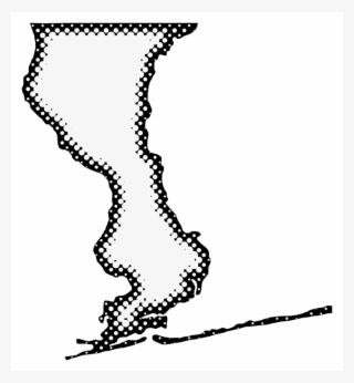 A Map Of Escambia With Dots Reversed Out Of A Black #6551933