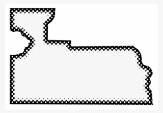 A Map Of Orange With Dots Reversed Out Of A Black Outline #6551940