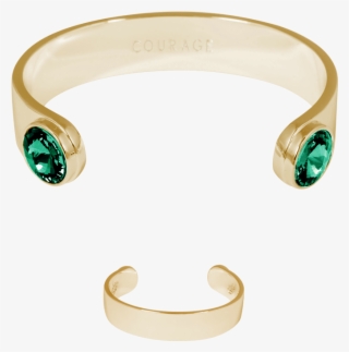 Ioaku The Zen Bracelet Gold Emerald #6552654