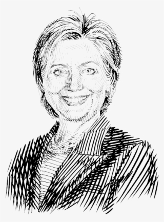 Hillary Drawing Black And White #6553114