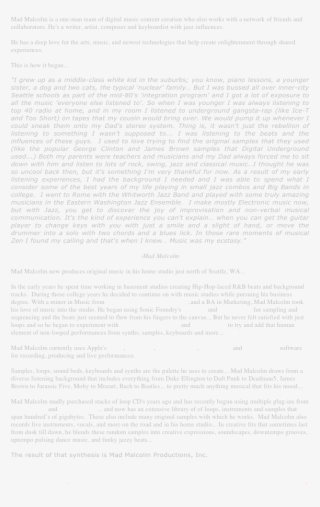 Mad Malcolm Is A One-man Team Of Digital Music Content #6554209