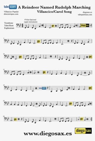 Diegosax Partituras Rudolph The Red-nosed Reindeer #6563196