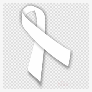 White Cancer Ribbon Png Clipart Awareness Ribbon Lung #6564876