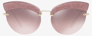 Miu Miu Glitter Fabric Sunglasses #6565642