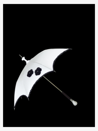 White Parasol Featuring Hand Stitched Sequence Trim #6566372