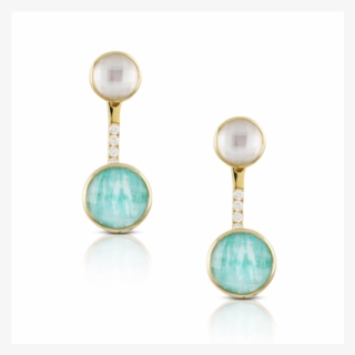 Doves 18k Yellow Gold Diamond Earrings With Clear Quartz #6567823