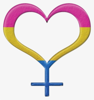Pansexual Pride Heart Shaped Female Gender Symbol In #6573196