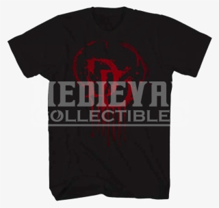 Dripping Daredevil Logo T-shirt #6573349