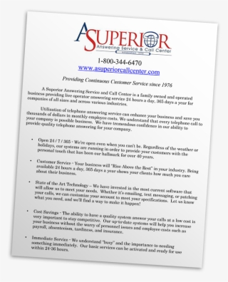 Virtual Receptionist Brochure #6586560