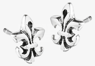 Sterling Silver Fleur De Lis Stud Earrings #6589911