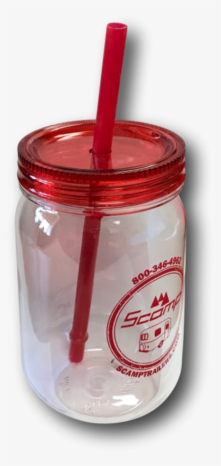 Mason Jar W/lid And Straw #6590308