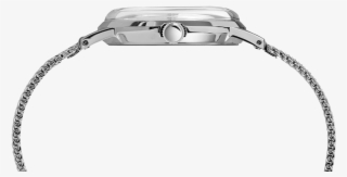 Hand Wound 34mm Stainless Steel Mesh Band Watch Stainless-steel/white #6594199