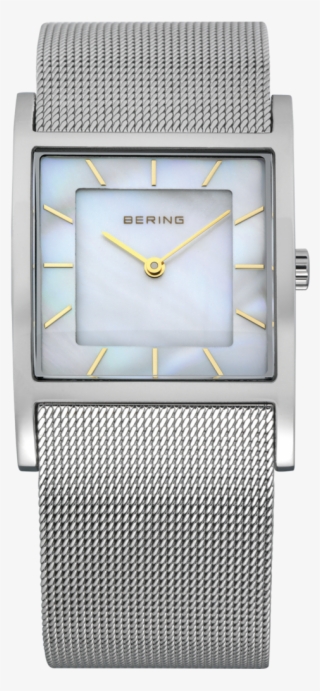 Bering Ladies Square Mother Of Pearl & Stainless Steel #6594435