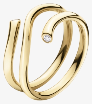 Yellow Gold Ring With Brilliant Cut Diamonds By Georg #6596616