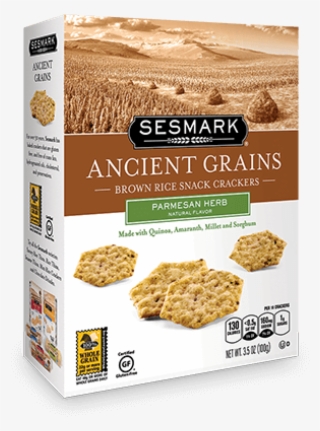 Sesmark Ancient Grains Parmesan Herb Crackers #6598542