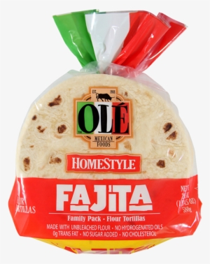Fajita Flour Tortillas - Ole Corn Tortillas - 72 Count, 66 Oz Bag #661839