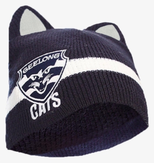 Geelong Cats Ear Beanie - Geelong Cats Baby Clothes #664343