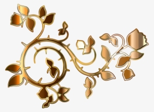 This Free Icons Png Design Of Gold Roses And Vines #664440