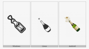 Bottle With Popping Cork On Various Operating Systems - Glass Bottle #664649