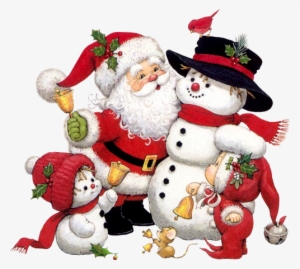Snowman And Santa Png #666180