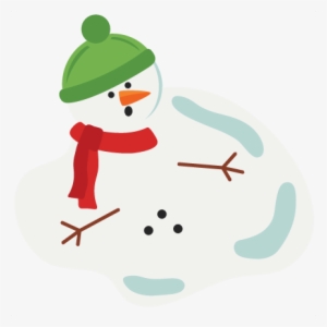 Melted Snowman Svg Scrapbook Cut File Cute Clipart - Svg File Melting Snowman #666392