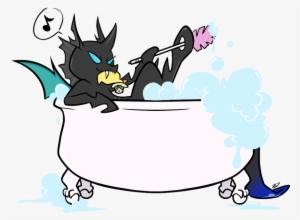 Egophiliac, Bath, Bathing, Bathtub, Bubble Bath, Changeling, - Cartoon #666472