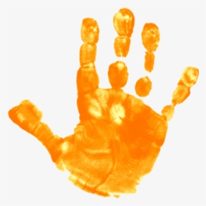 Paint Handprint Clipart Yellow #666492