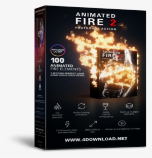Graphicriver Animated Fire 2 Photoshop Action 4download - Adobe Photoshop #666923