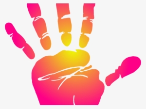 Handprint Clipart Pink - Clip Art Of Handprints - Free Transparent PNG ...