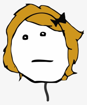 Meme Face Transparent - Rage Comics Girl Face #667228