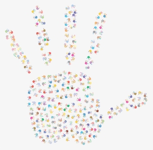 This Free Icons Png Design Of Prismatic Handprint Fractal #667534