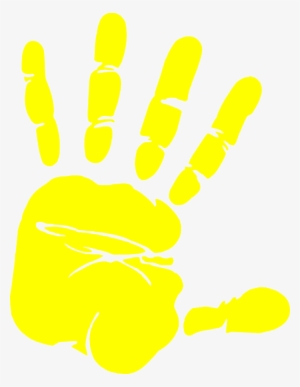 Handprint Clipart Yellow - High 5 - Free Transparent PNG Download - PNGkey